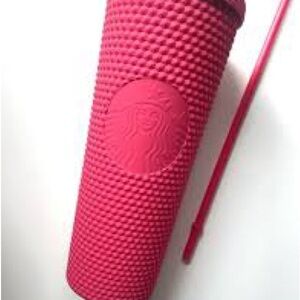 Starbucks Pink Textured Tumbler with Straw
